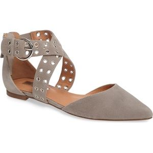 ❤️NEW Halogen Molly Pointy Toe Suede Flat, Sz 7